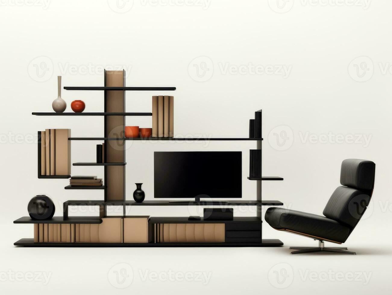 Furniture on white background AI Generative photo