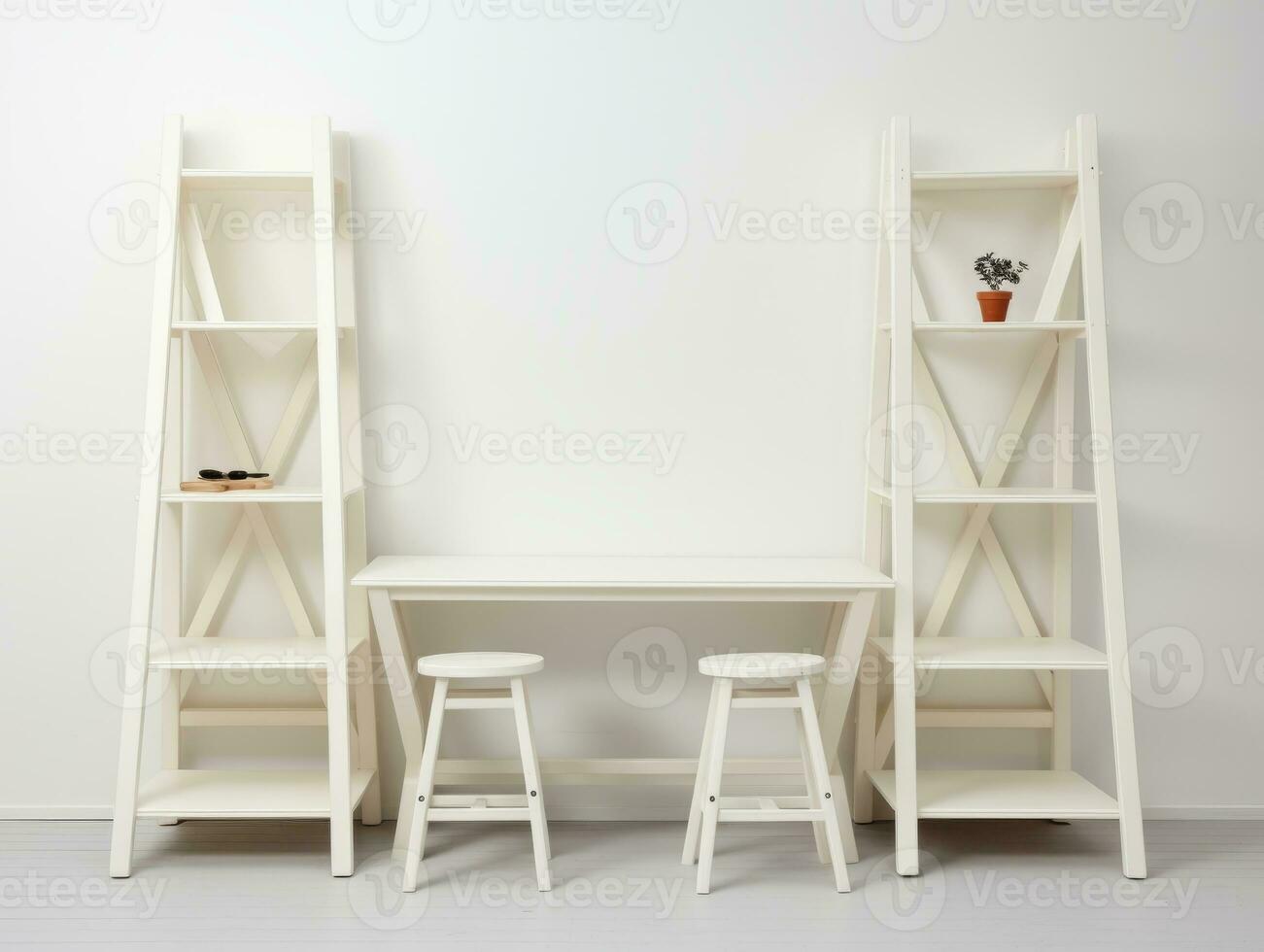 Furniture on white background AI Generative photo