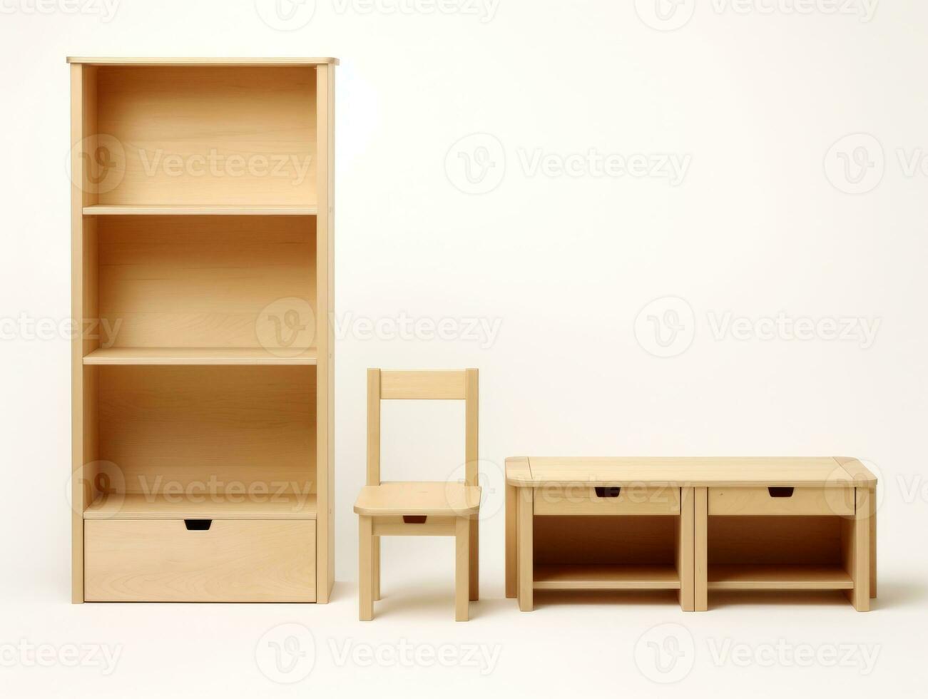 Furniture on white background AI Generative photo