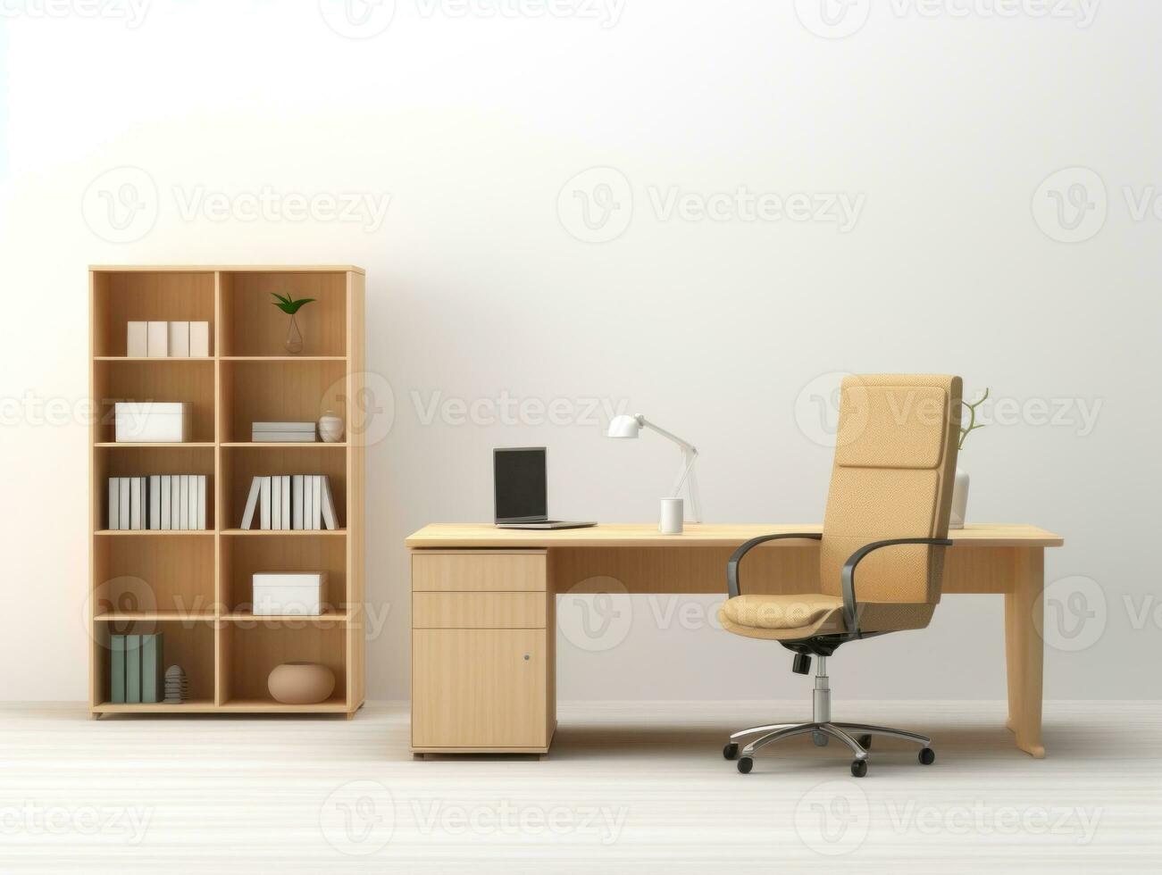 mueble en blanco antecedentes ai generativo foto