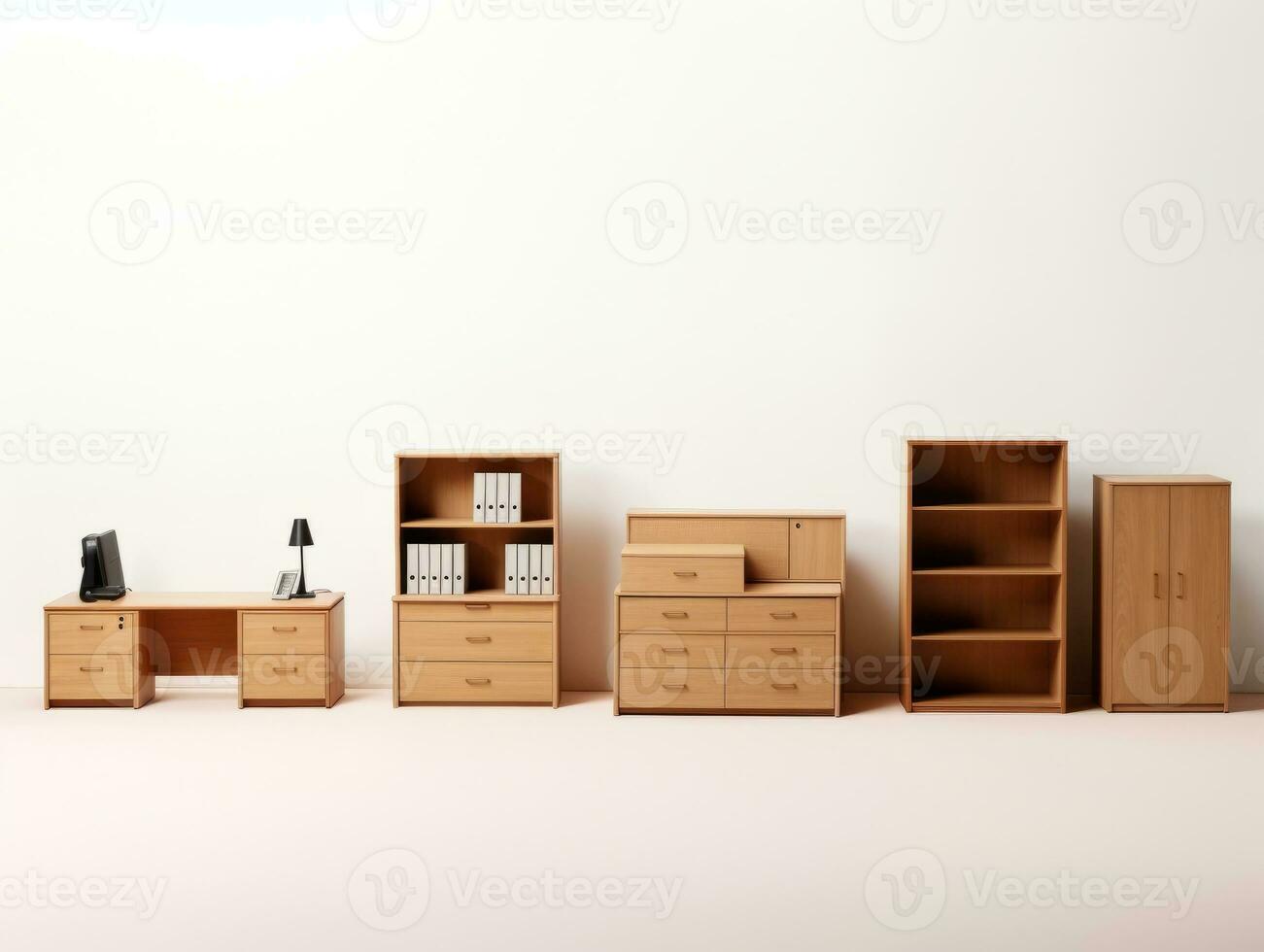 Furniture on white background AI Generative photo