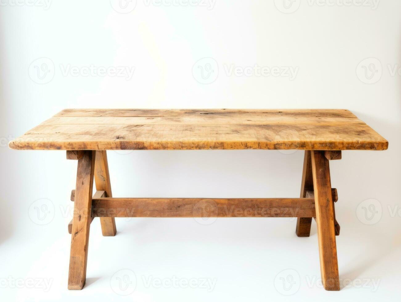 Table on white background AI Generative photo