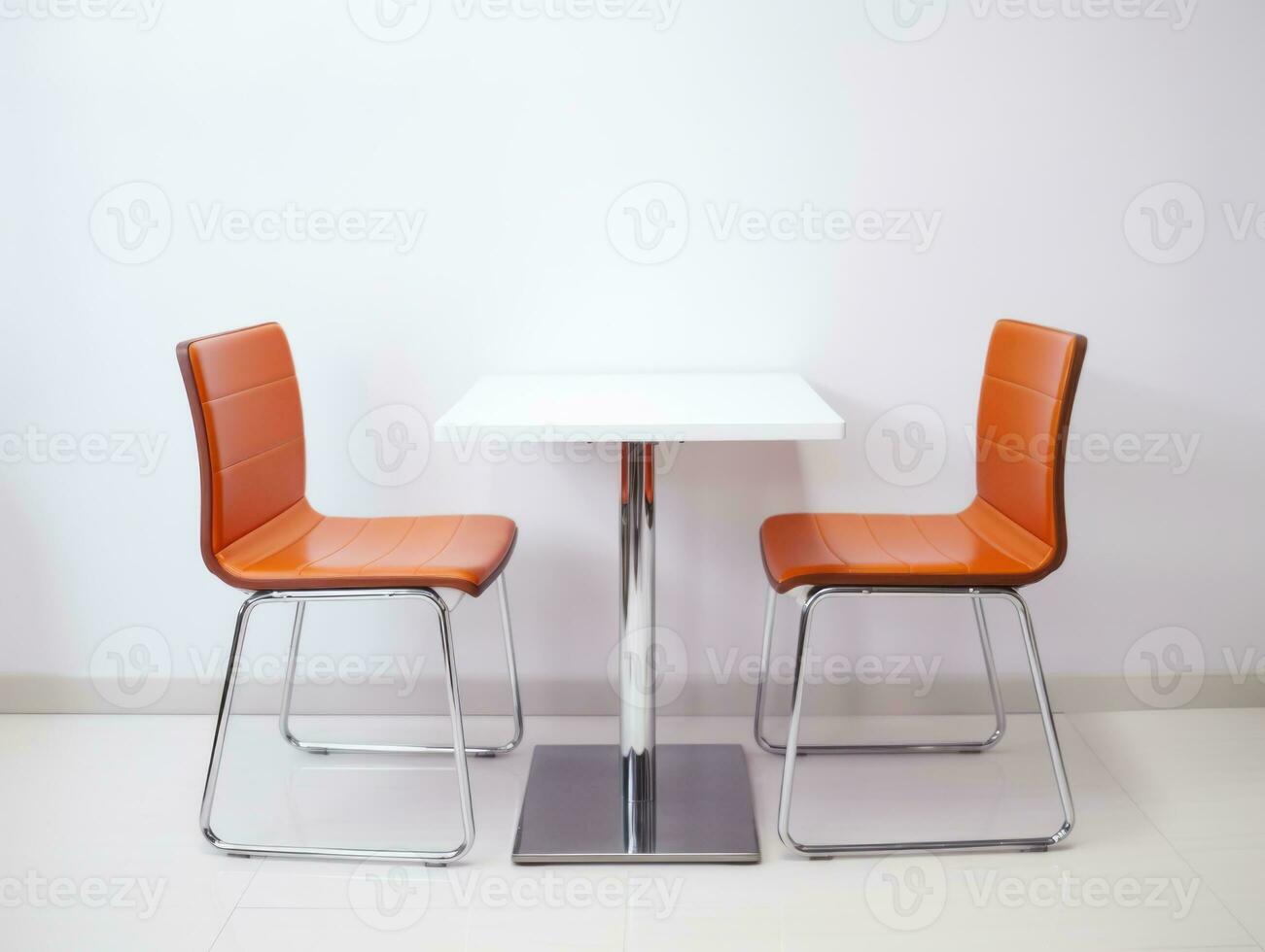 Table on white background AI Generative photo