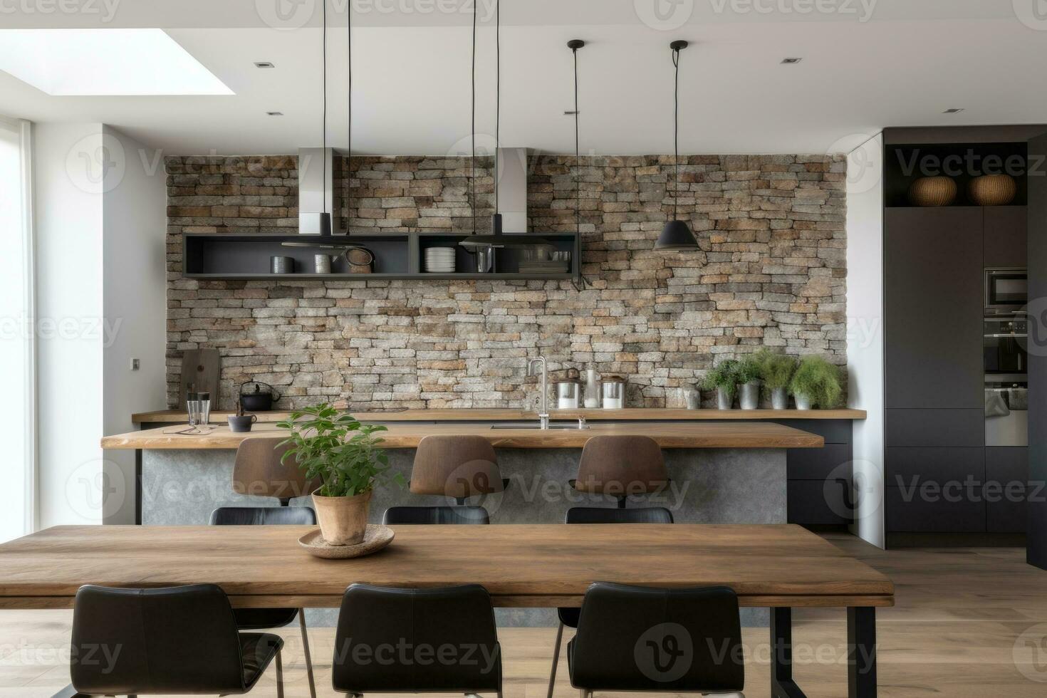 Texture of the wall adds depth and character to the structure AI Generative photo