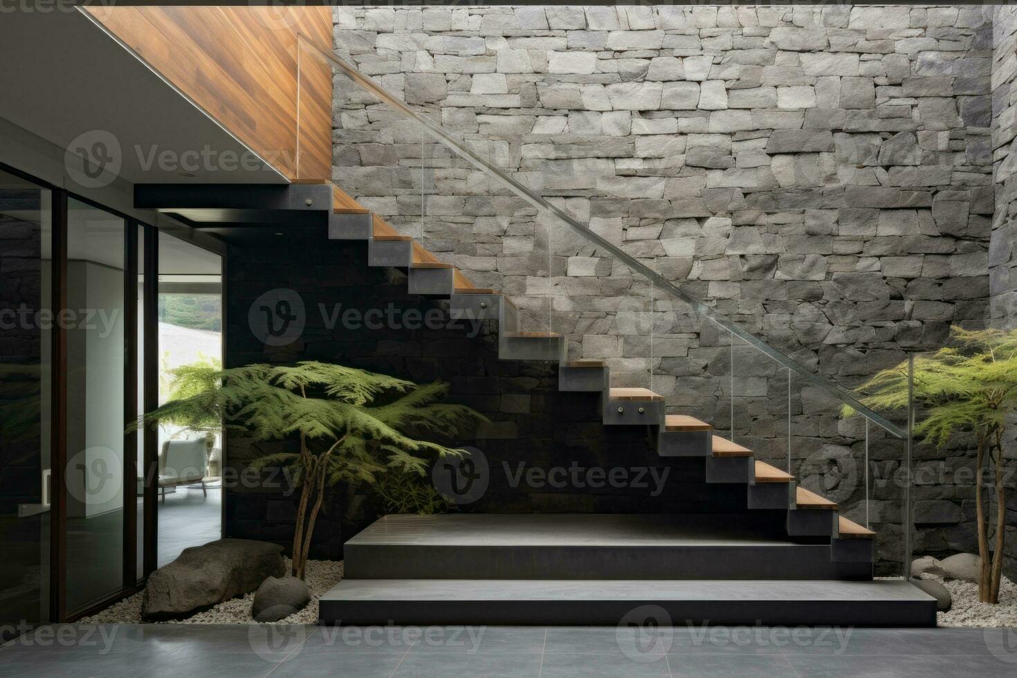 Texture of the wall adds depth and character to the structure AI Generative photo