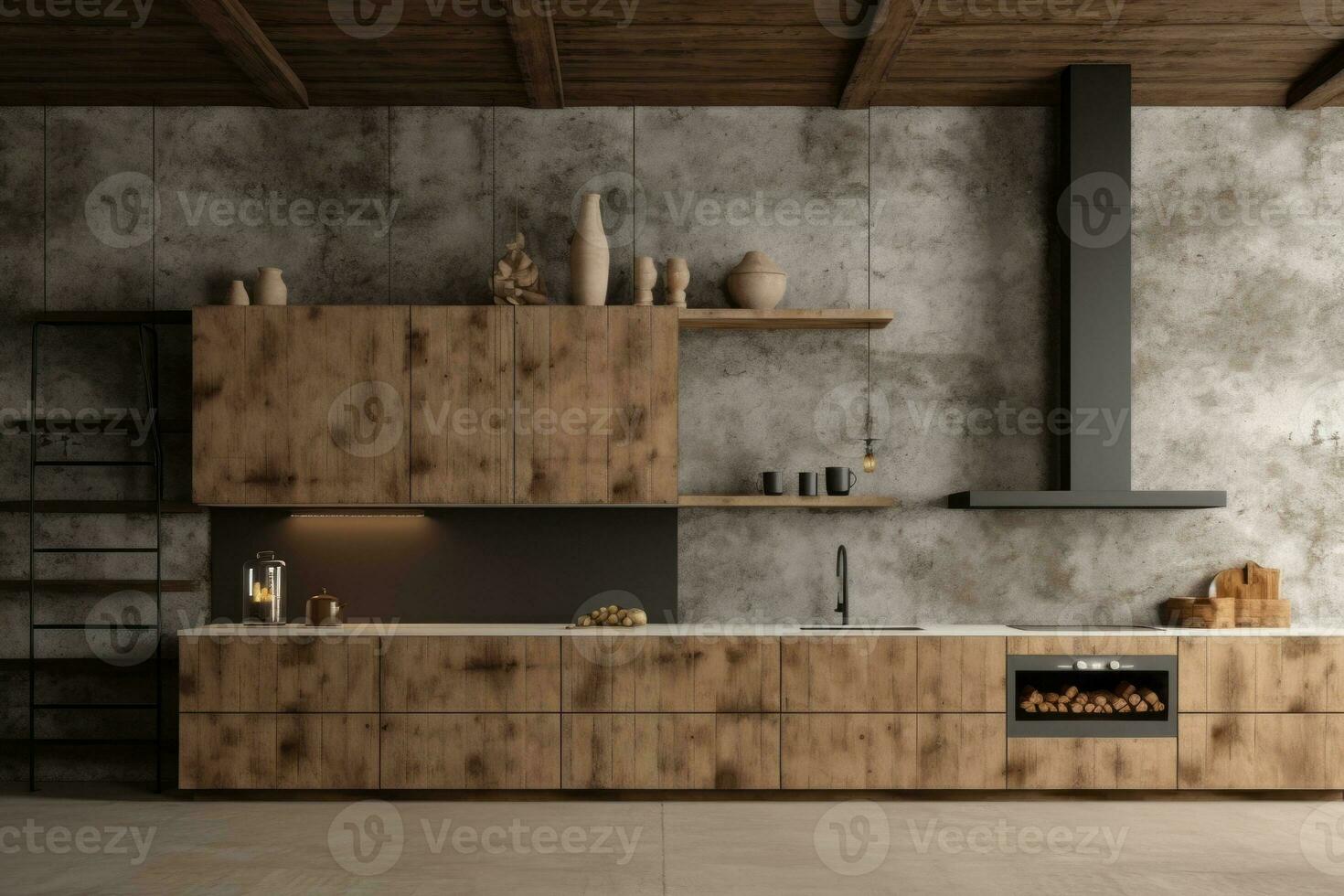 Texture of the wall adds depth and character to the structure AI Generative photo
