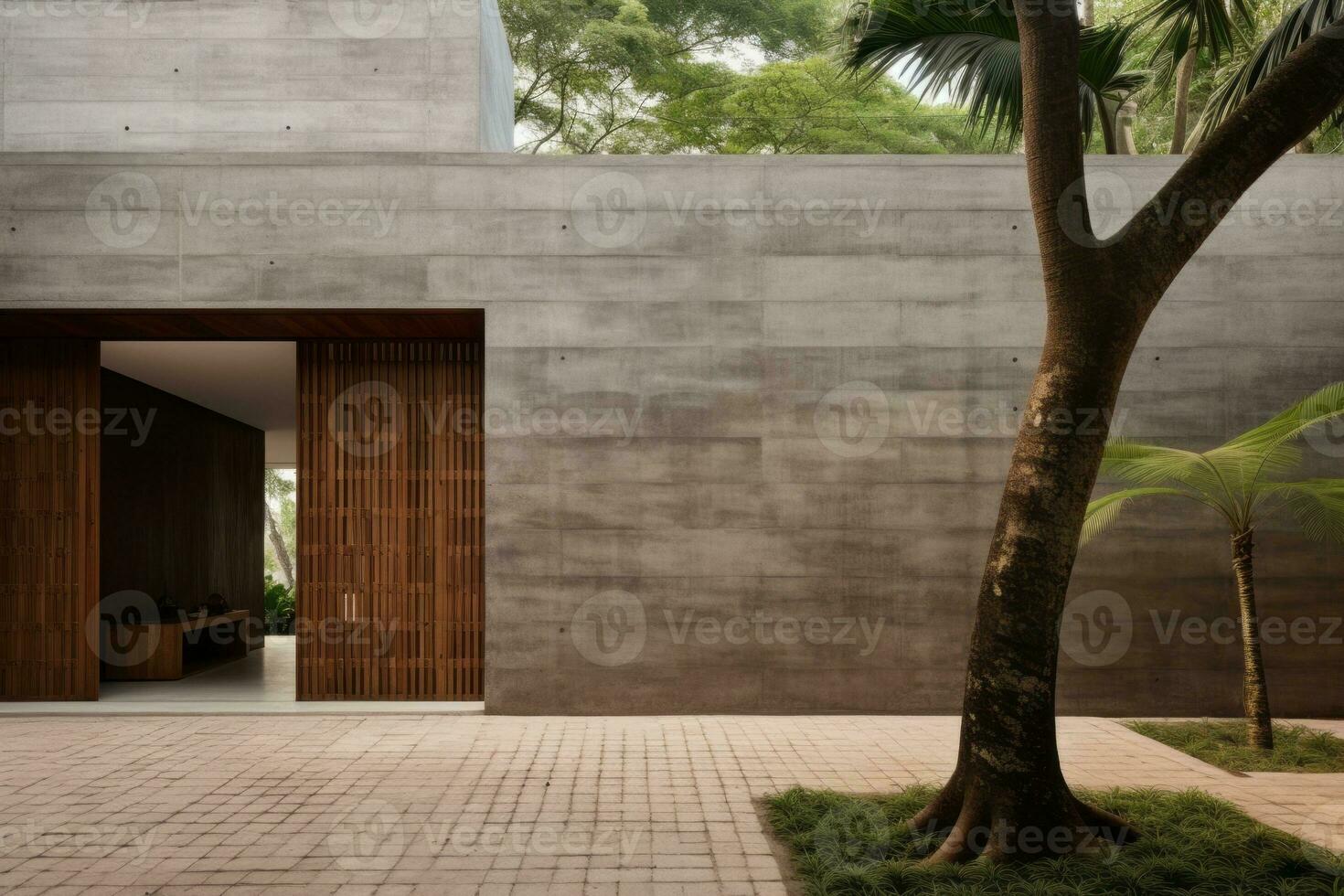 Texture of the wall adds depth and character to the structure AI Generative photo