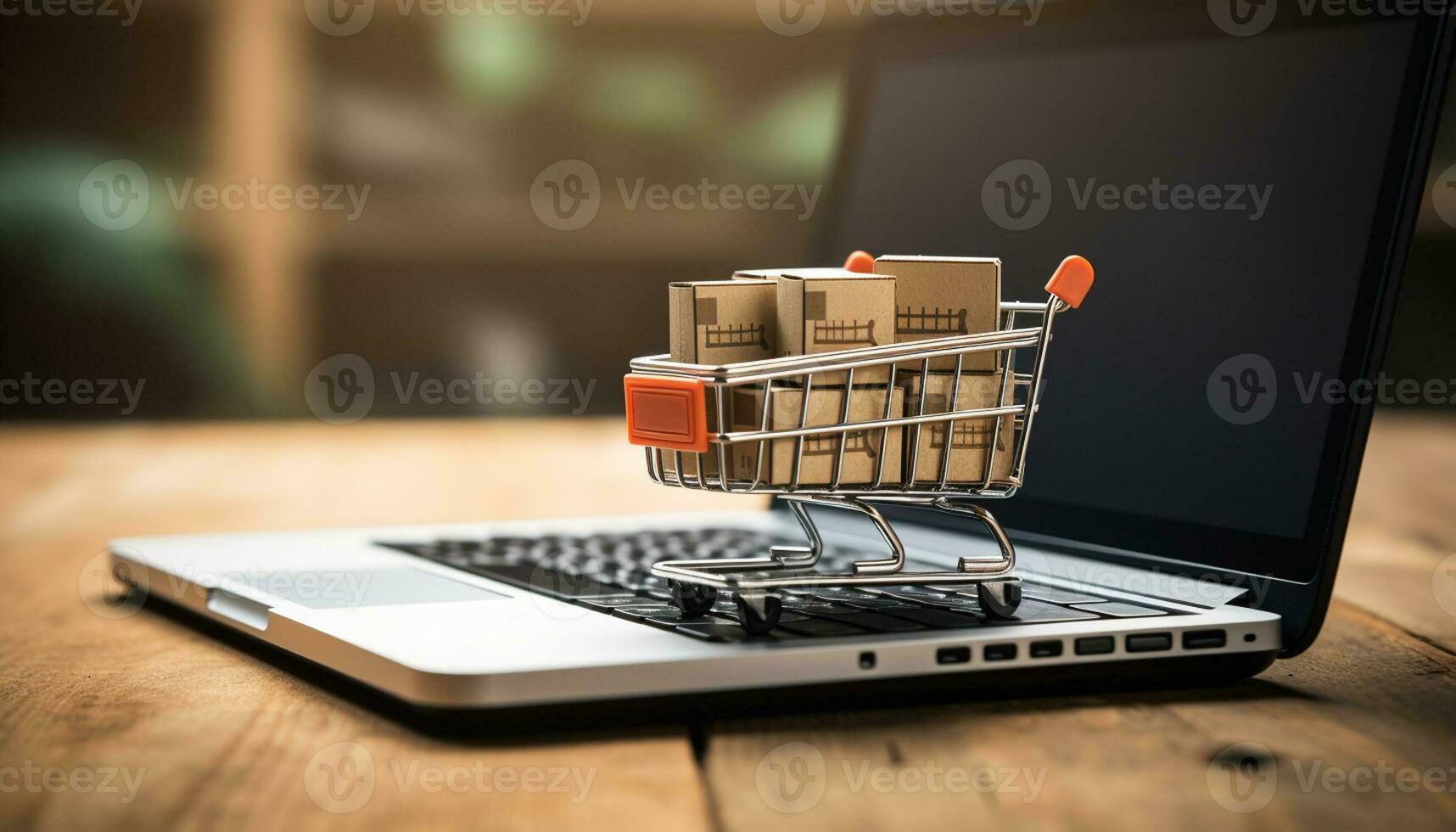 Online shoppers can easily compare laptop prices and add items to their carts before making a purchase, with delivery often available for free or at a low cost. generative ai. photo