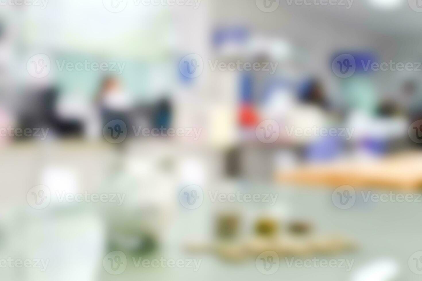 Abstract blurred and defocus. The bank office. Concept people working in the office.  Business background photo