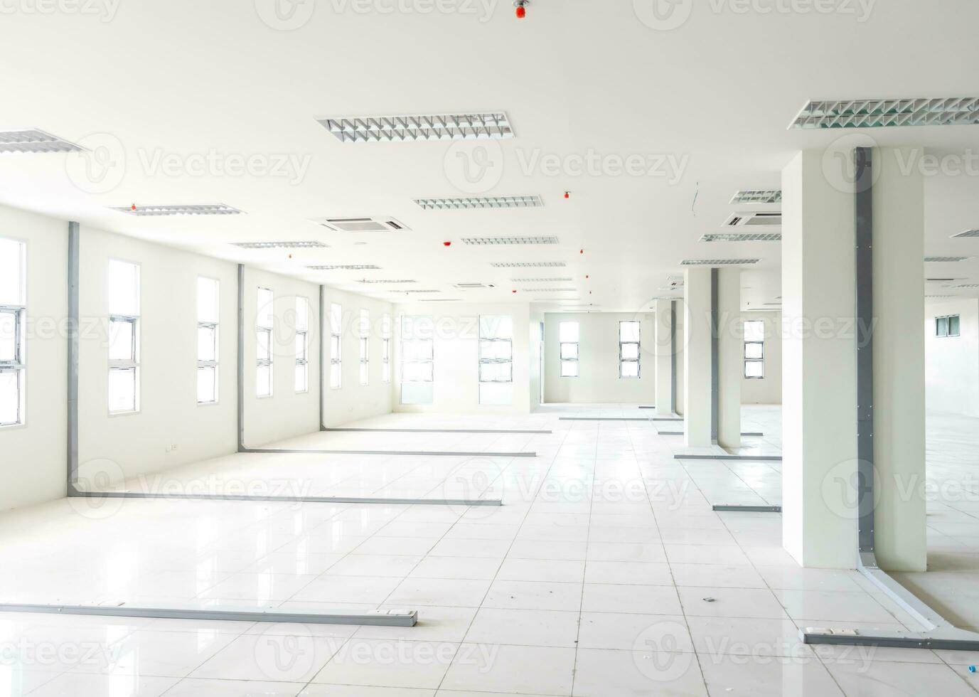 Residential space nobody. The space inside the building is empty. Empty room space And open air, which is under construction. Office room space. photo