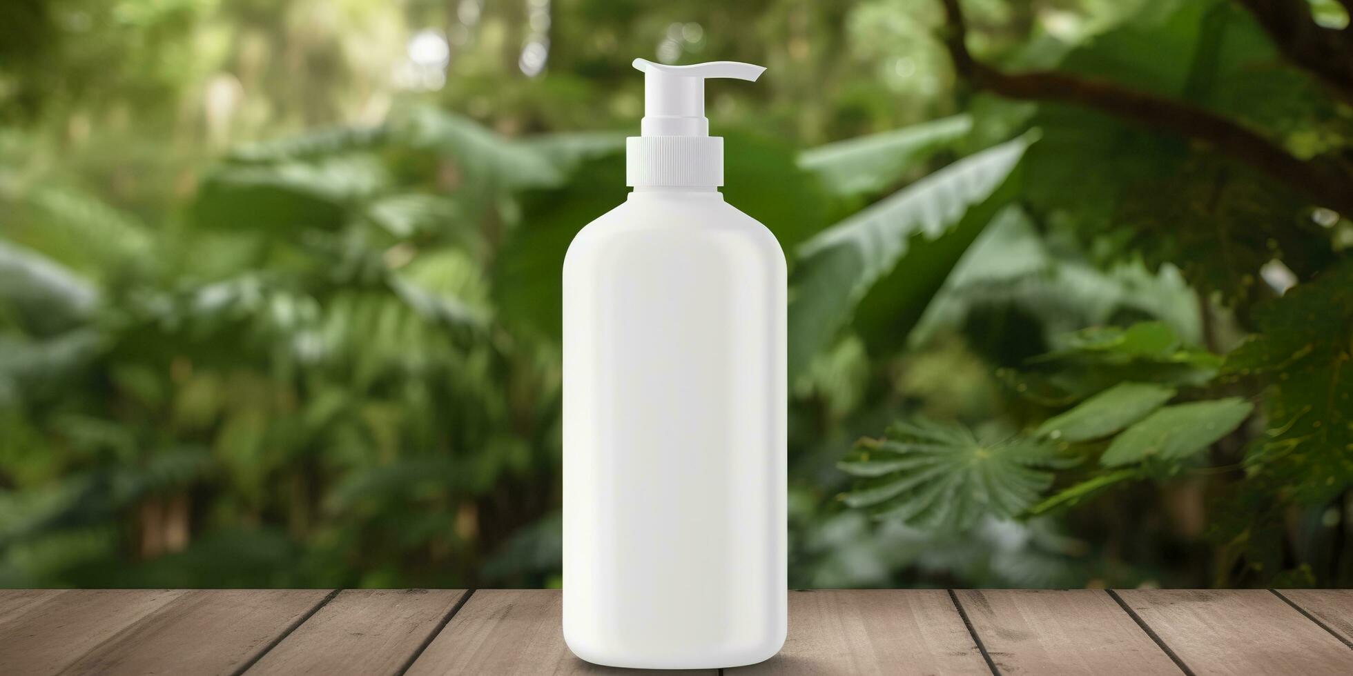 shampoo bottle mockup. Generative AI photo