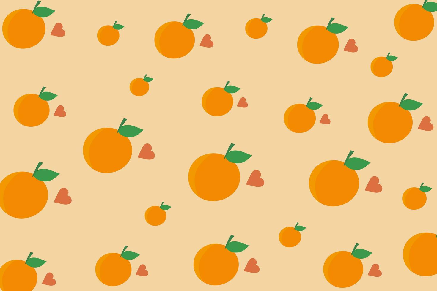 Orange fruit vector seamless pattern photo