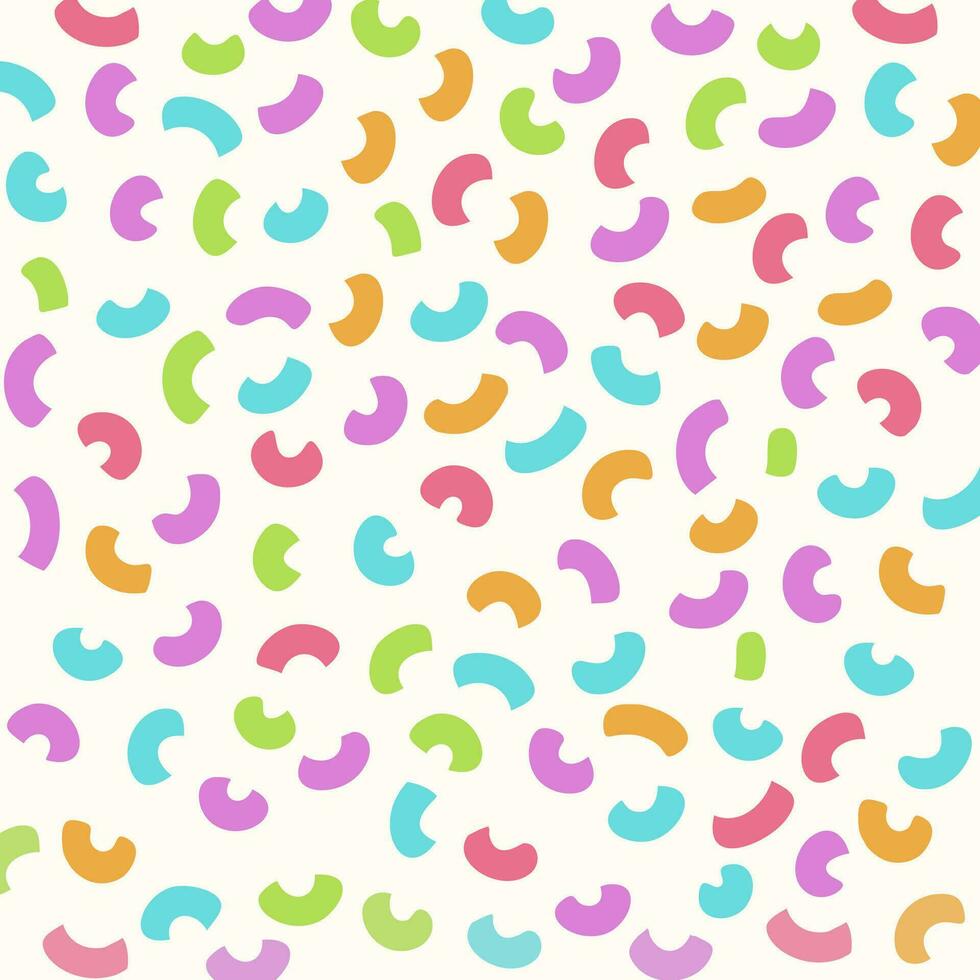 Pastel Confetti Sprinkles Seamless Pattern.A fun and festive seamless pattern with pastel colored confetti and sprinkles on a white background. vector