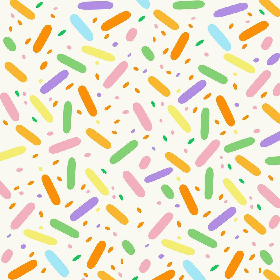 Creative minimalist style art background for children or trendy design with basic shapes.A vibrant and cheerful seamless pattern with colorful pastel geometric shapes on a white background. vector