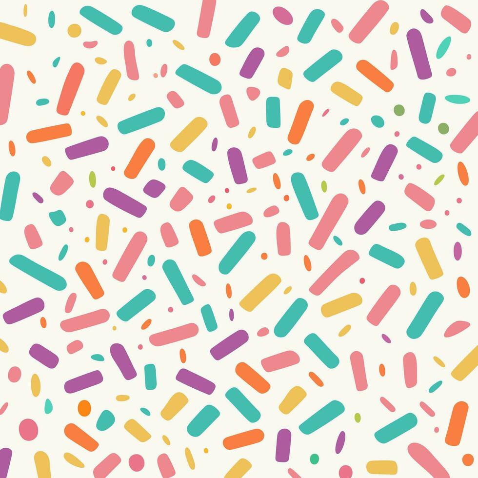 Creative minimalist style art background for children or trendy design with basic shapes.A vibrant and cheerful seamless pattern with colorful pastel geometric shapes on a white background. vector