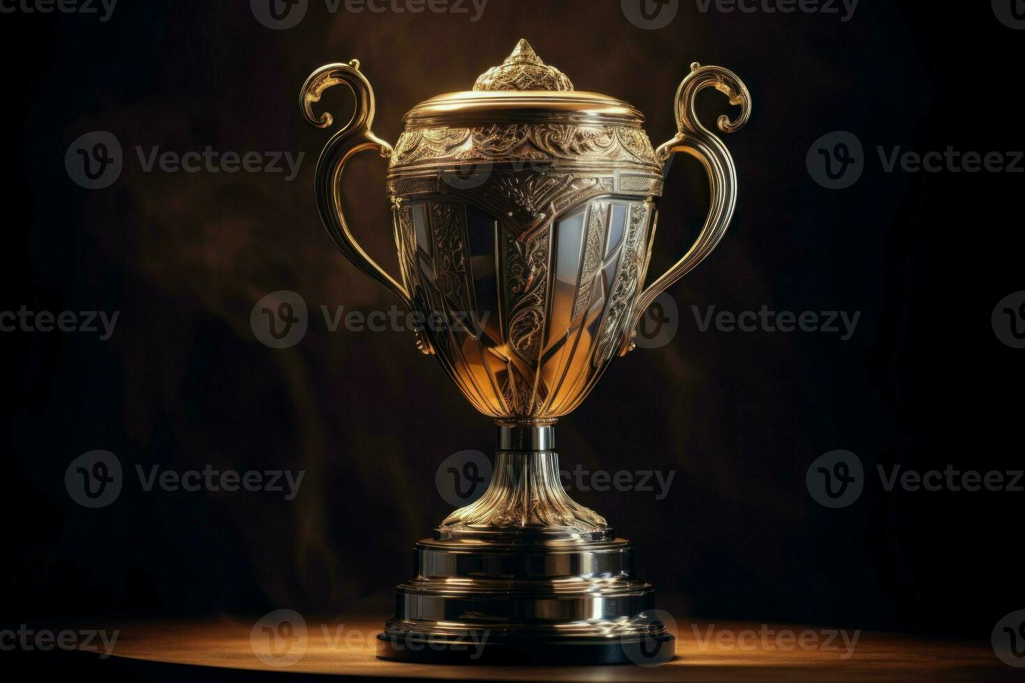 Sought-after Championship trophy. Generate Ai photo