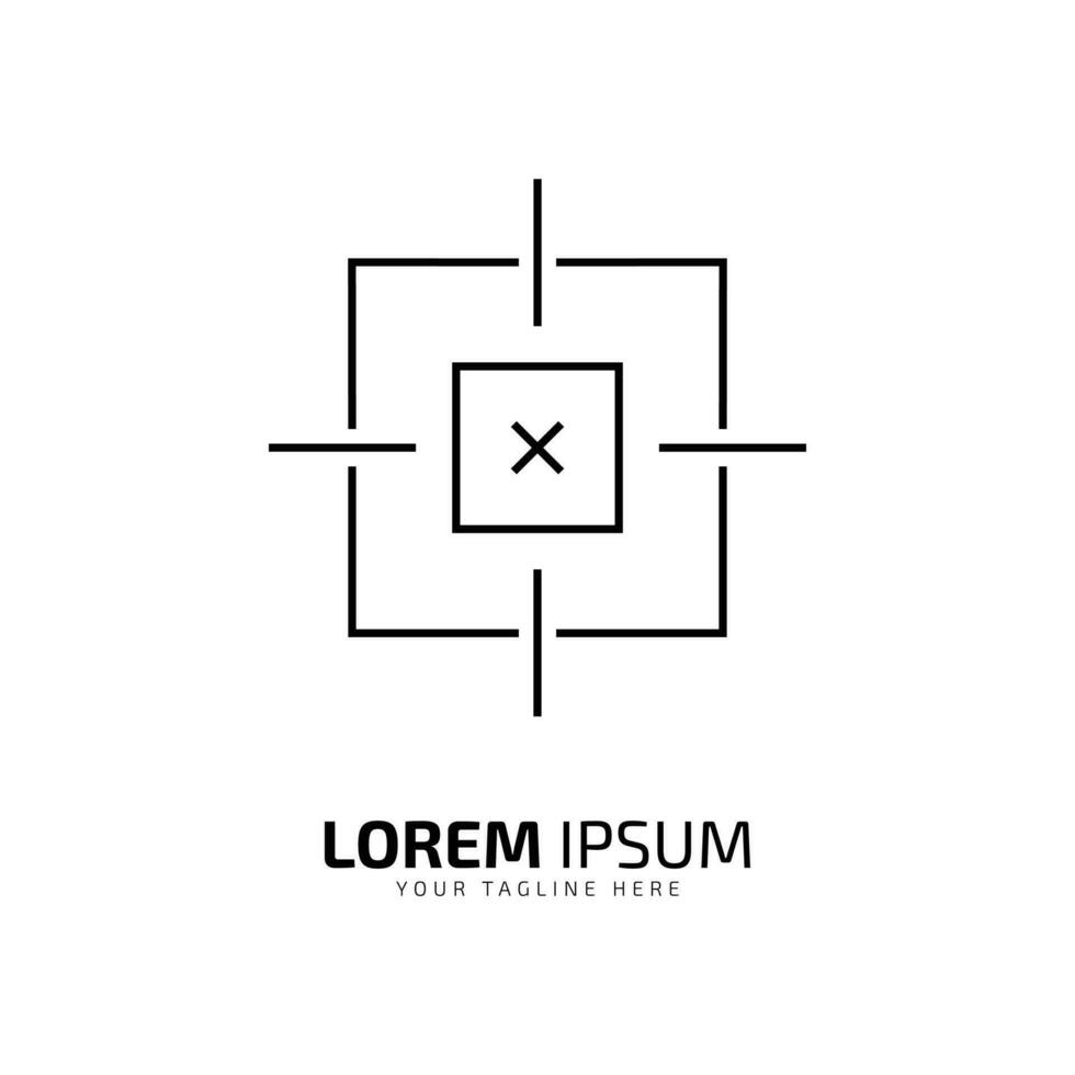 Aim for Success Precision Crosshair Icon in Target Art icon logo vector illustration silhouette isolated design