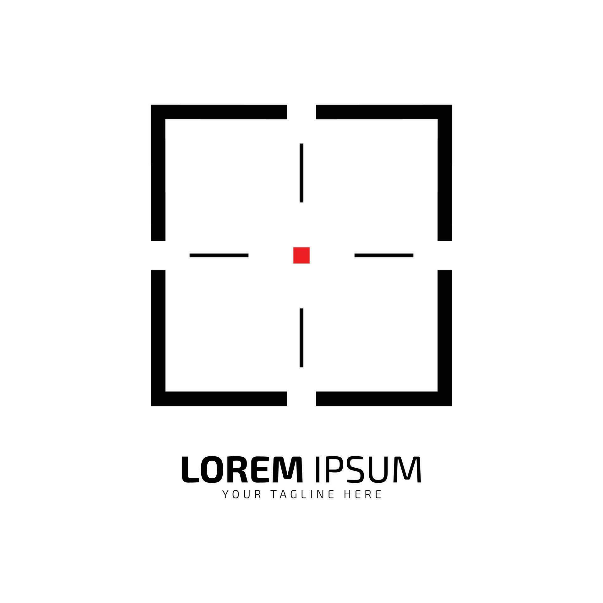 Bullseye Logo Design Crosshair Icon for Accurate Targeting and Success