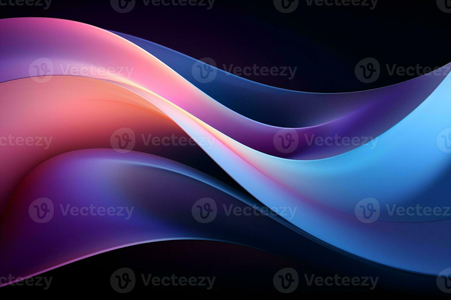 Abstract wave background colorful gradients. AI generative Pro Photo