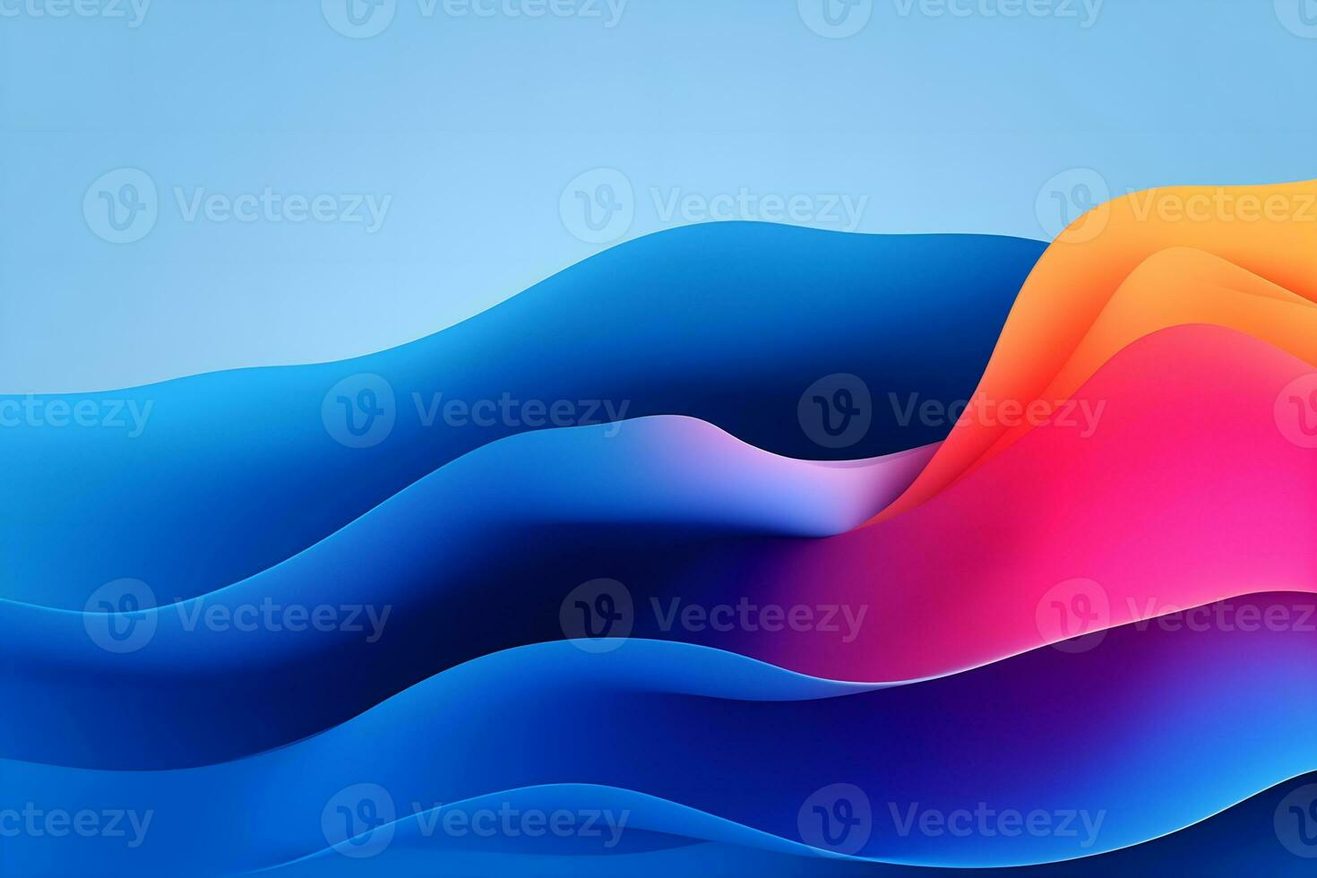 Abstract wave background colorful gradients. AI generative Pro Photo