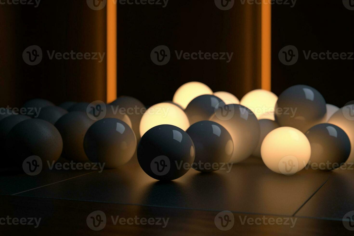 3D Render of Realistic Abstract Background Objects Volumetric Lighting AI Generative photo