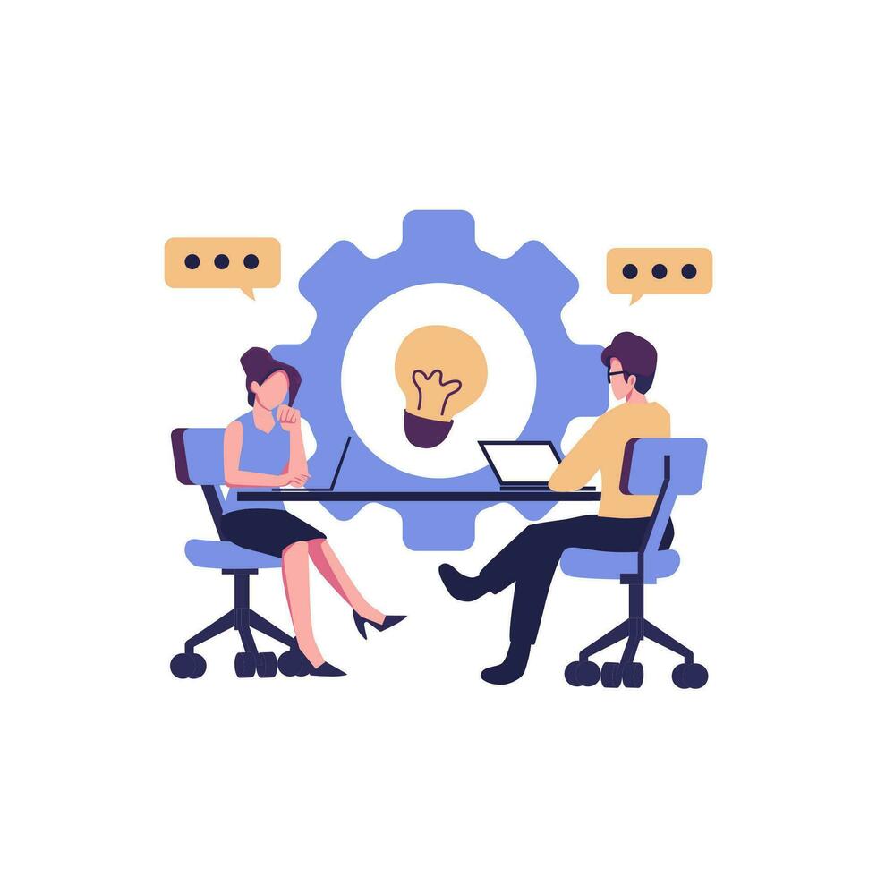 Internet assistant at work. vector,promotion in the network. manager for remote work, team work on the project, brainstorming vector