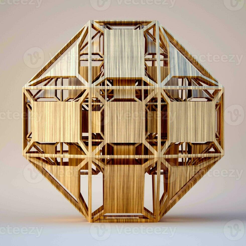 Digital Generated Geometric Modern Sculpture photo