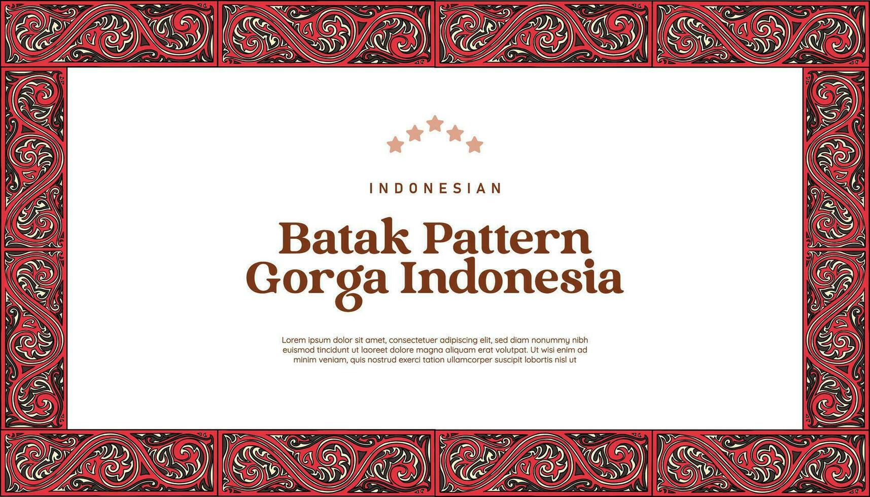 Indonesia Pattern Gorga Batak illustration design vector