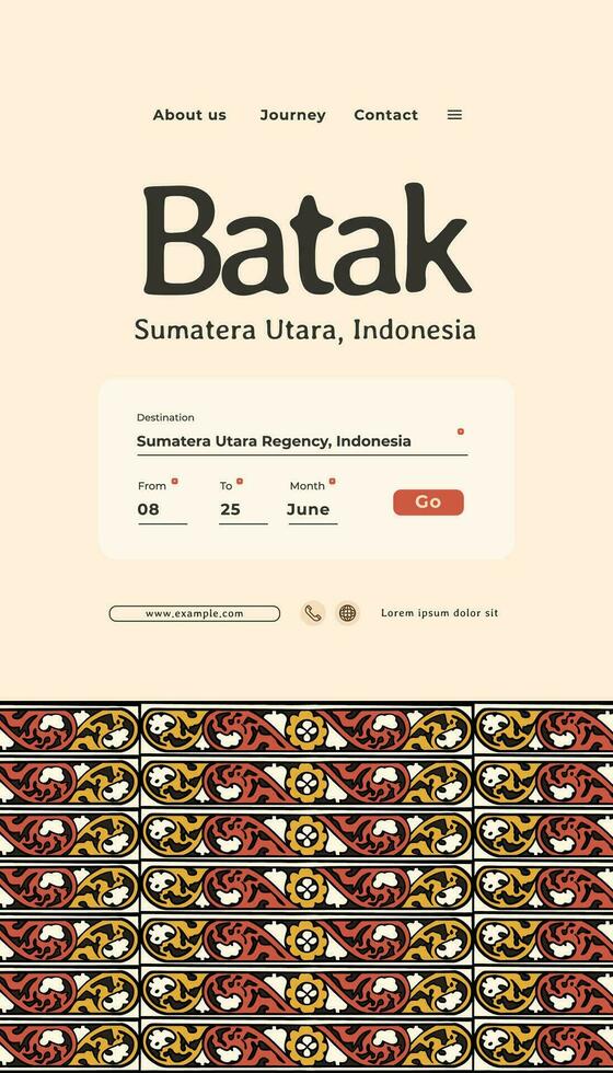 Batak illustration design layout template background vector