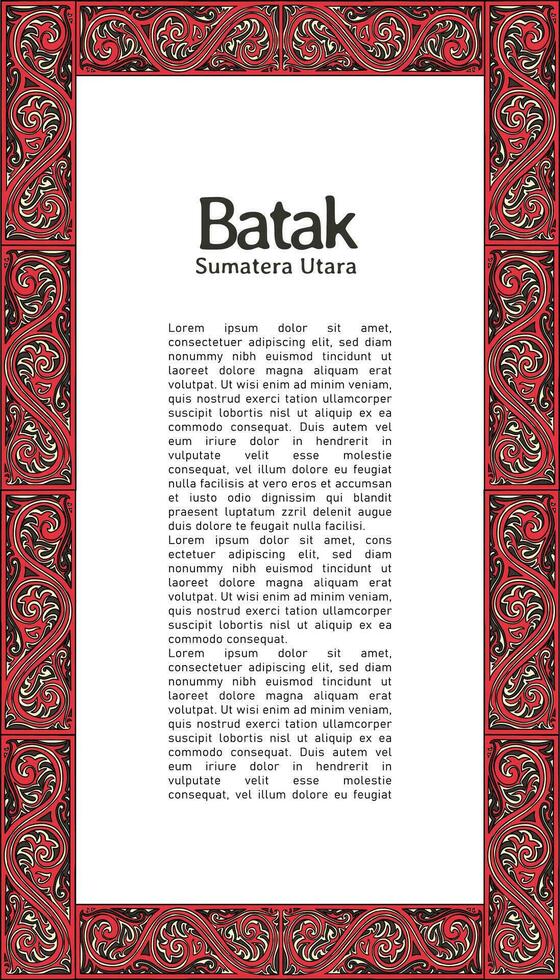Indonesia Pattern Gorga Batak illustration design vector