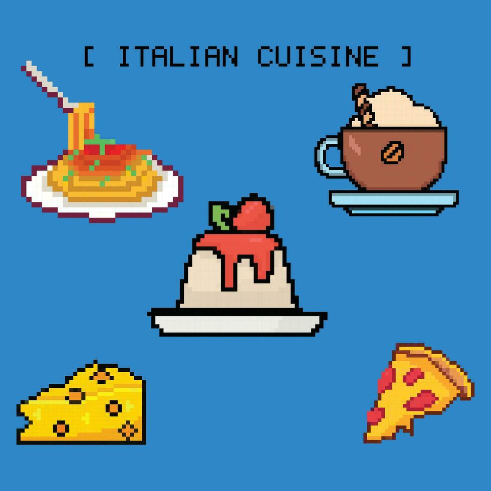 Pixel Piece Pizza Cheese Pepperoni Italian Stock Illustration 2363122345