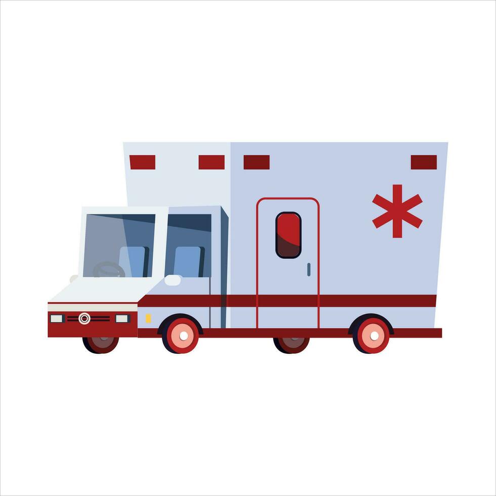ambulance car vector. Good for medical health elements. vector