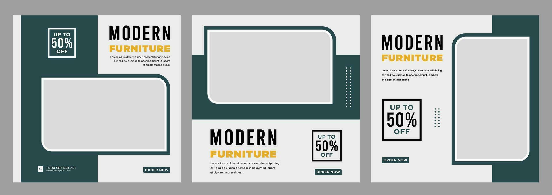 Minimalist furniture sale banner or social media or banner template vector