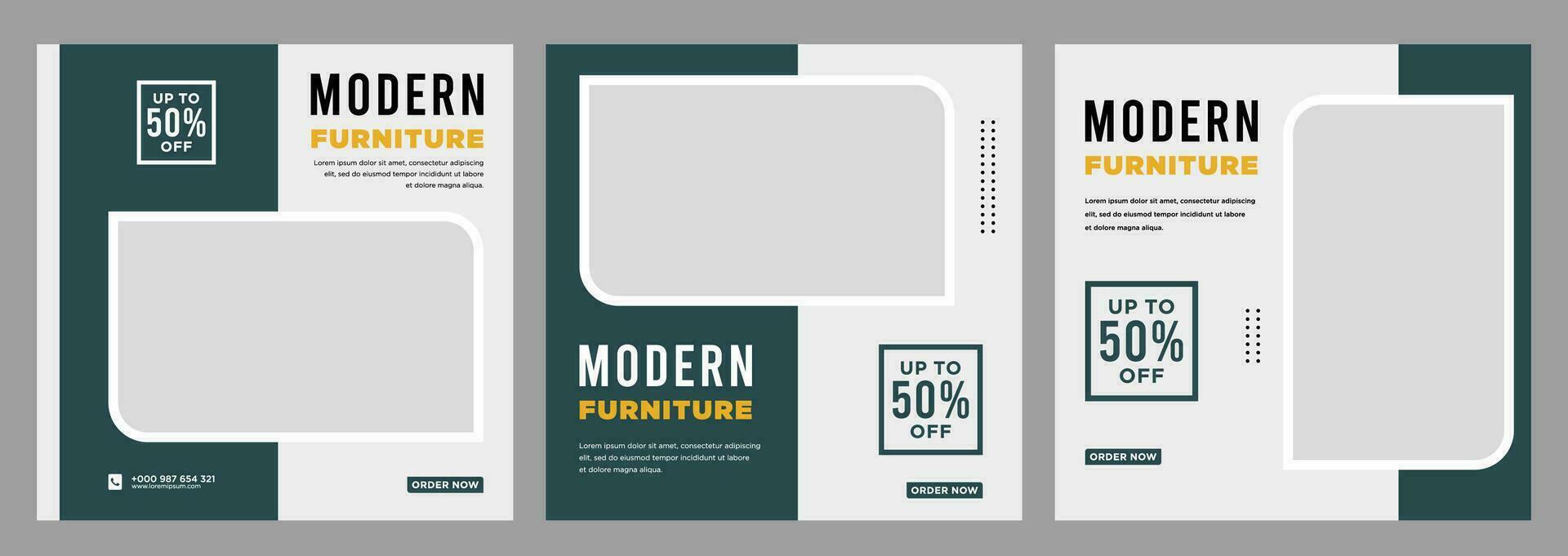 Minimalist furniture sale banner or social media or banner template vector