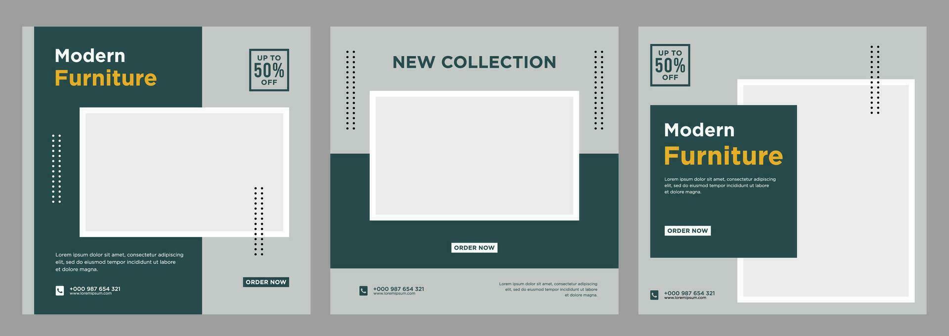 Minimalist furniture sale banner or social media or banner template vector