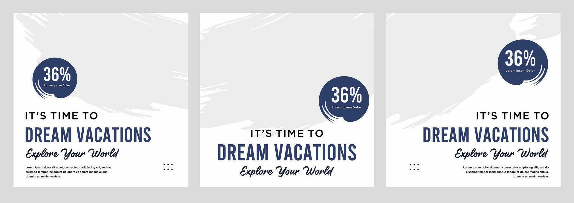 Travel holiday vacation social media post web banner vector