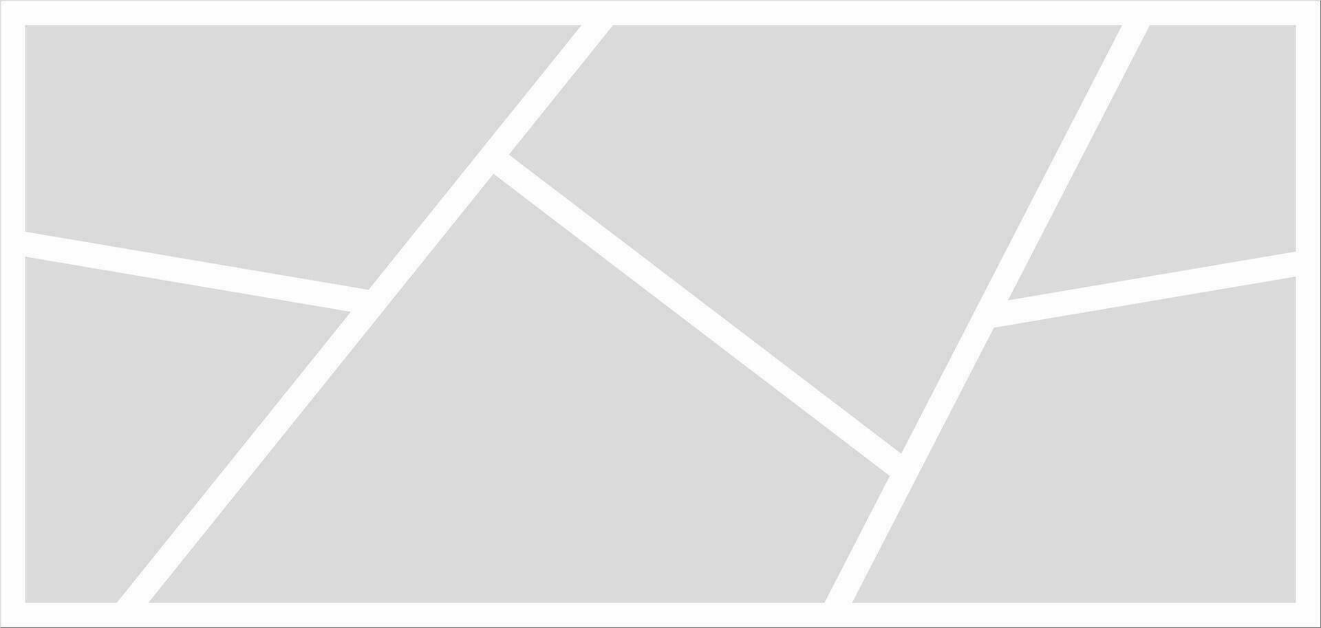 Pictures or photos frame collage. comics page grid layout abstract photo frames and digital photo wall template vector