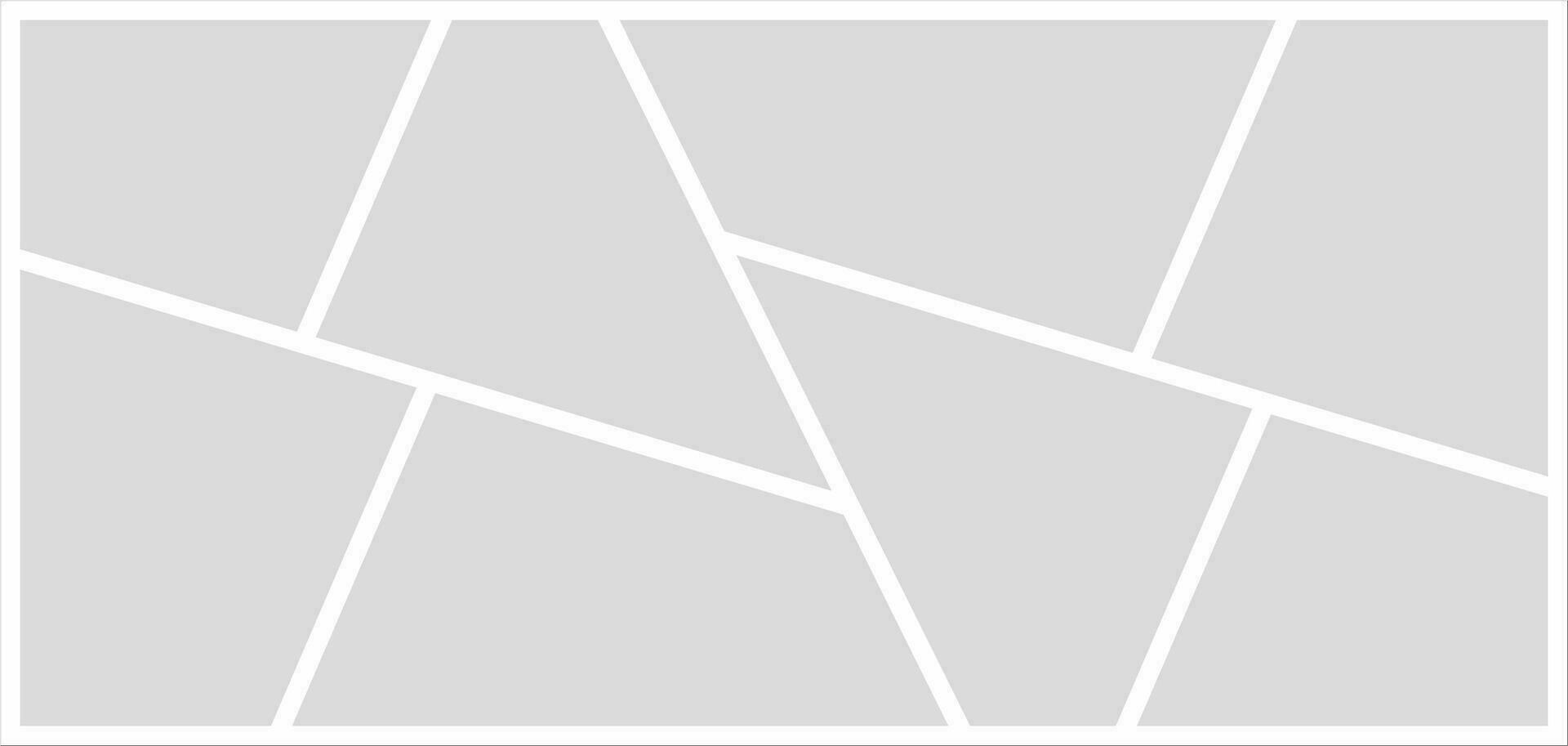 Pictures or photos frame collage. comics page grid layout abstract photo frames and digital photo wall template vector