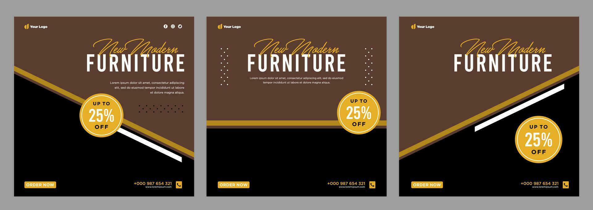 Minimalist furniture sale banner or social media or banner template vector