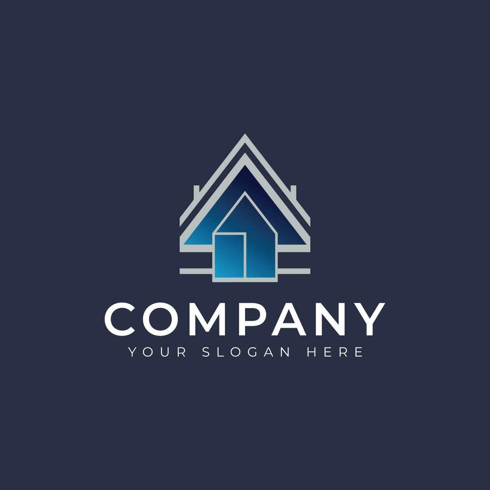 logotipo de la empresa de la casa vector