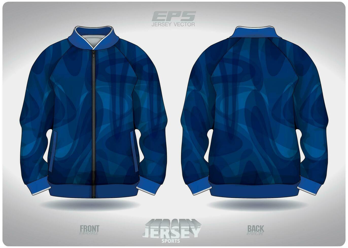 EPS jersey sports shirt vector.emerald blue water wave pattern design, illustration, textile background for sports long sleeve sweater vector