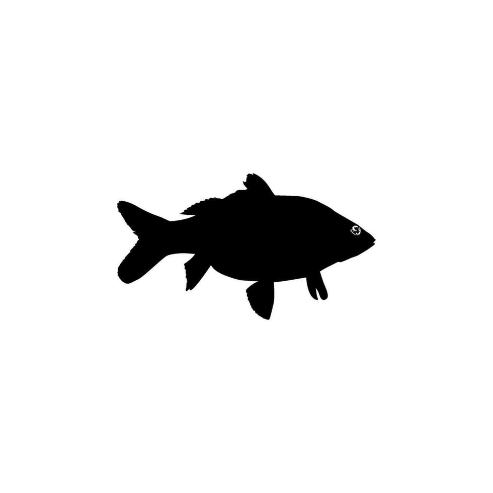 Silhouette of the Lutjanidae, or snappers are a family of perciform fish, mainly marine, can use for Art Illustration, Logo Gram, Pictogram or Graphic Design Element. Vector Illustration