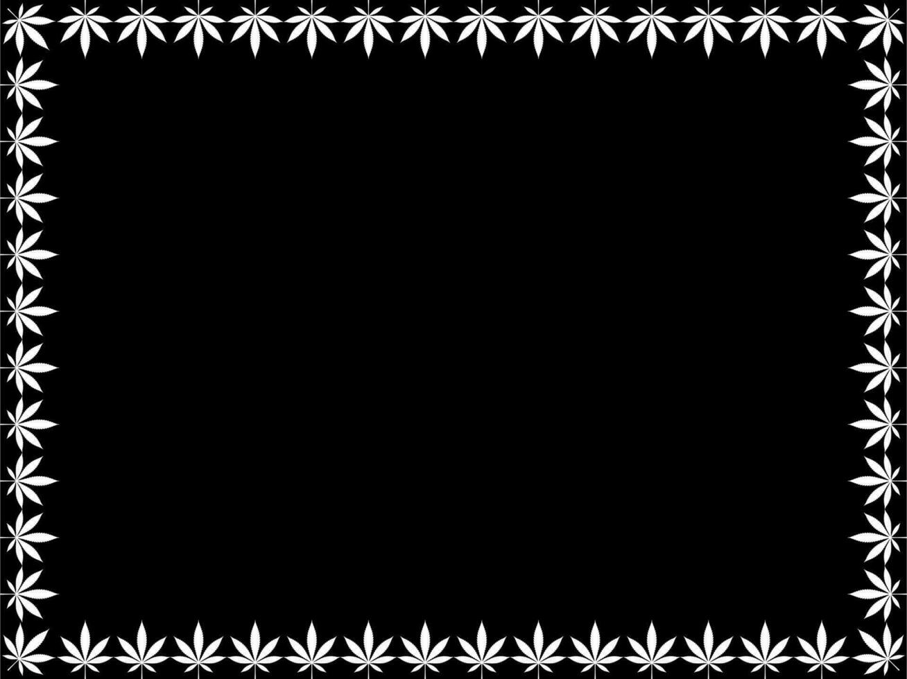 Frame Work Create from Cannabis also known as Marijuana Leaf Silhouette, can use for Decoration, Ornate, Background, Frame, Space for Text of Image, or Graphic Design. Vector Illustration