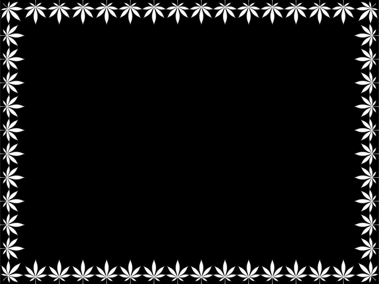 Frame Work Create from Cannabis also known as Marijuana Leaf Silhouette, can use for Decoration, Ornate, Background, Frame, Space for Text of Image, or Graphic Design. Vector Illustration