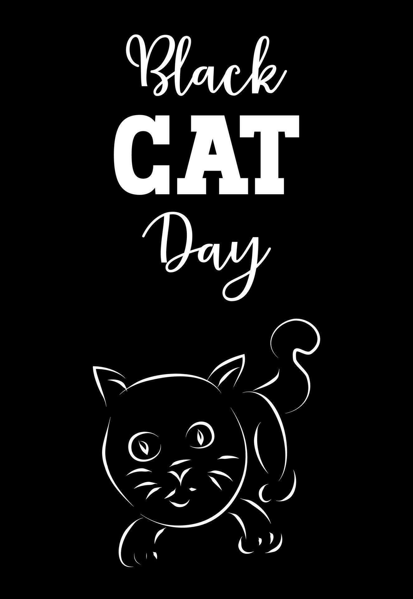 Black Cat Day Vector 32402859 Vector Art at Vecteezy