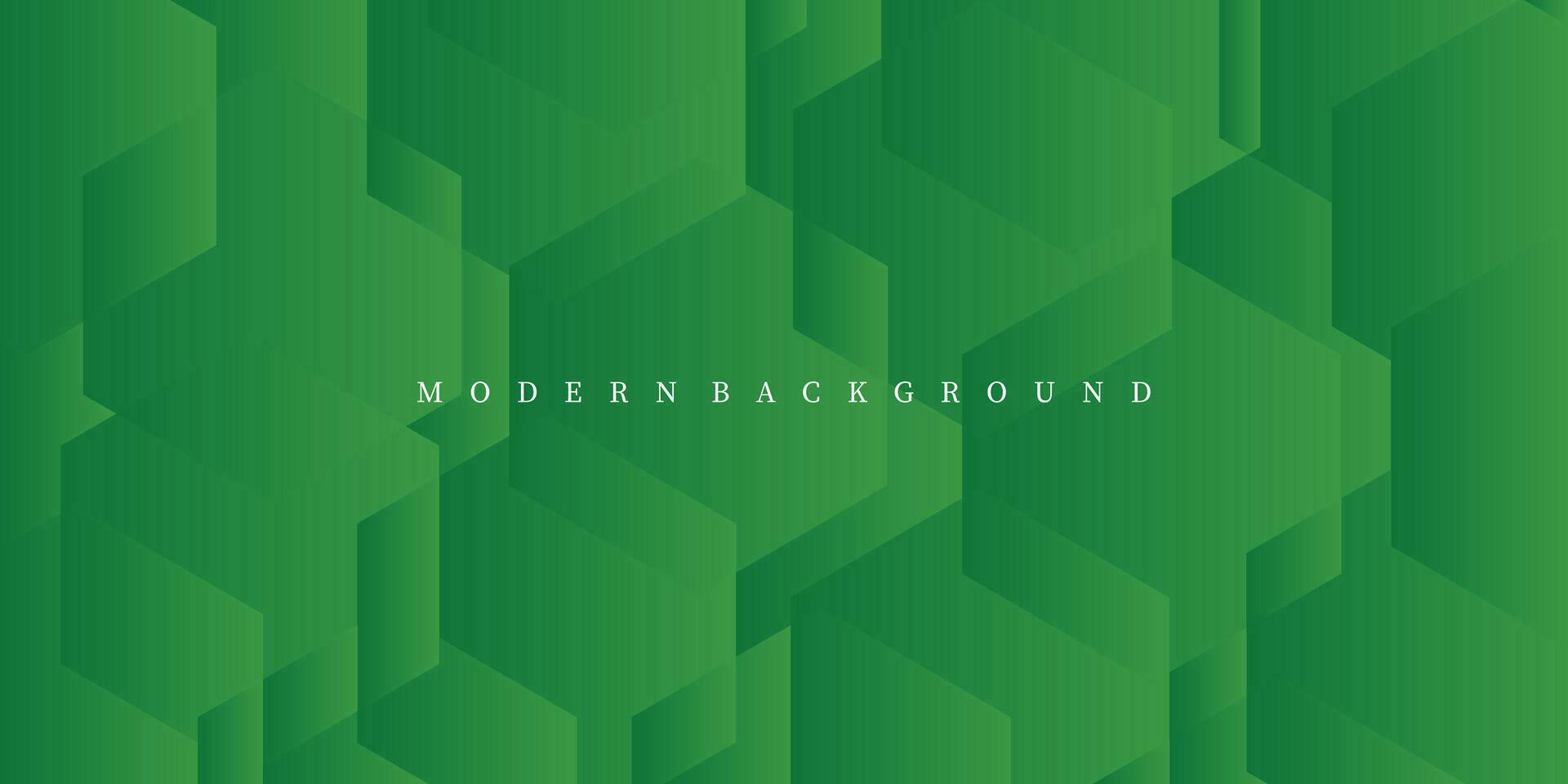 Abstract green hexagon background. Modern green vector background