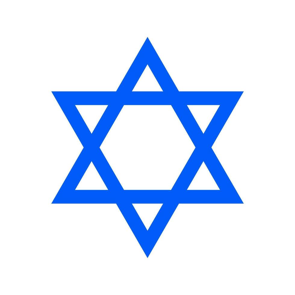 The Jewish religion symbol vector icon.
