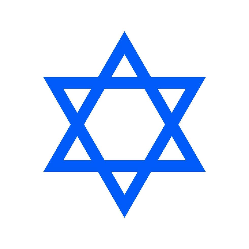 The Jewish religion symbol vector icon.