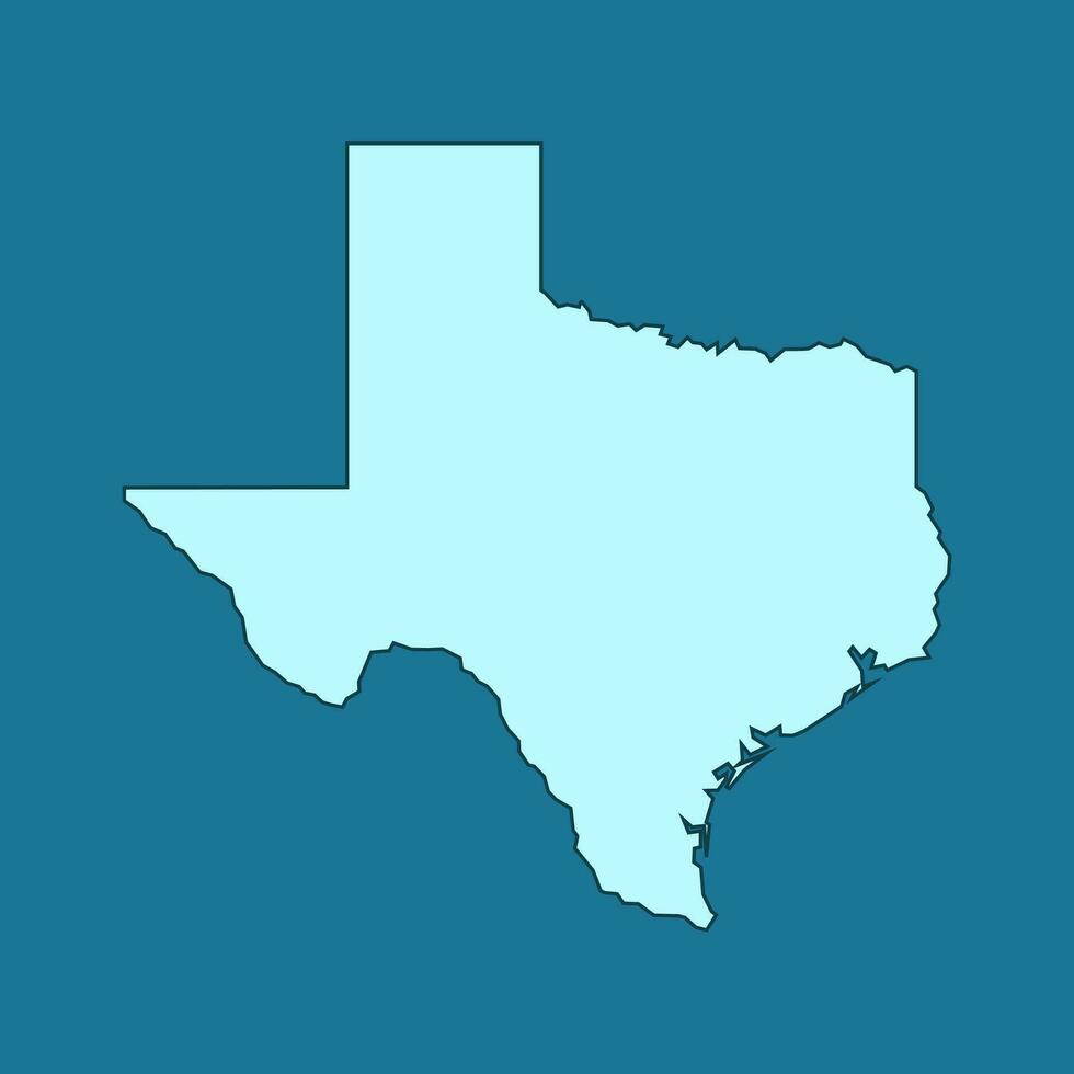 Texas mapa vector formar ilustración