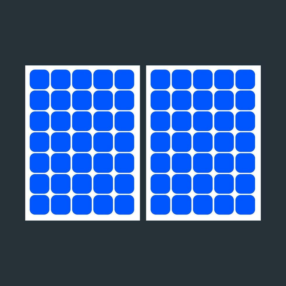 solar panel vector icono con azul color.